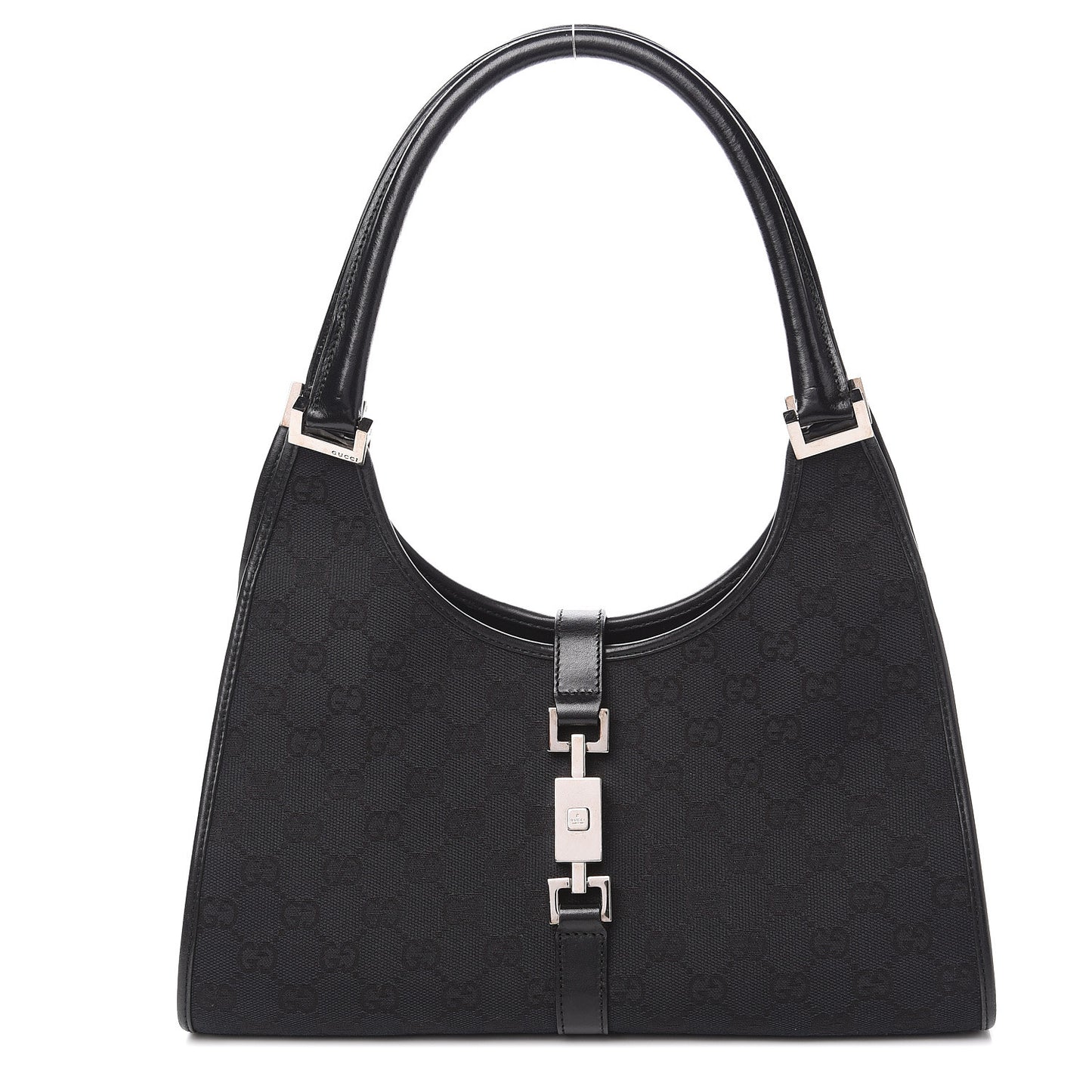 Monogram Bardot Shoulder Bag Black