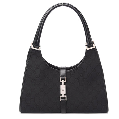 Gucci Monogram Bardot Shoulder Bag Black 1 of 14