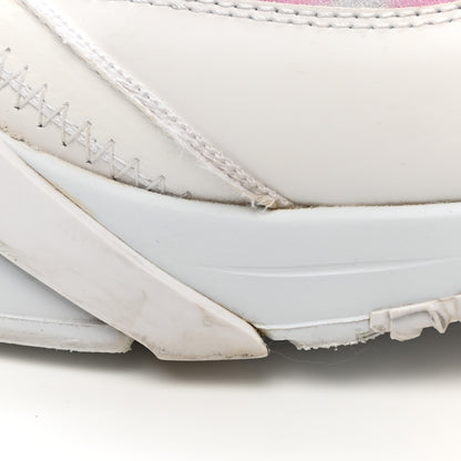 Fendi X SARAH COLEMAN Nylon Suede Lycra FF Vertigo Fendi Flow Low Top Sneakers 38 Transparent Rosa White 10 of 13