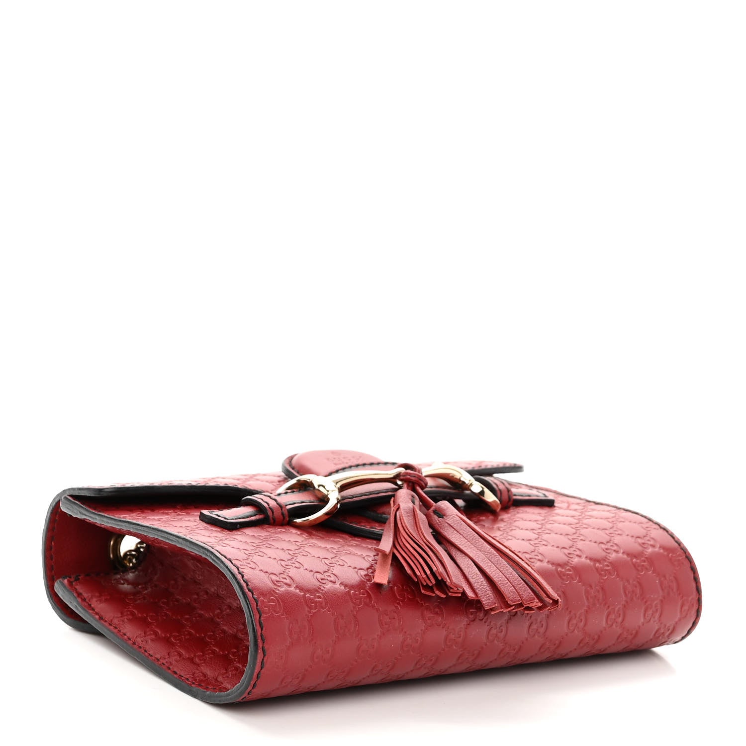 Gucci Soft Microguccissima Mini Emily Chain Shoulder Bag Rosso 5 of 12