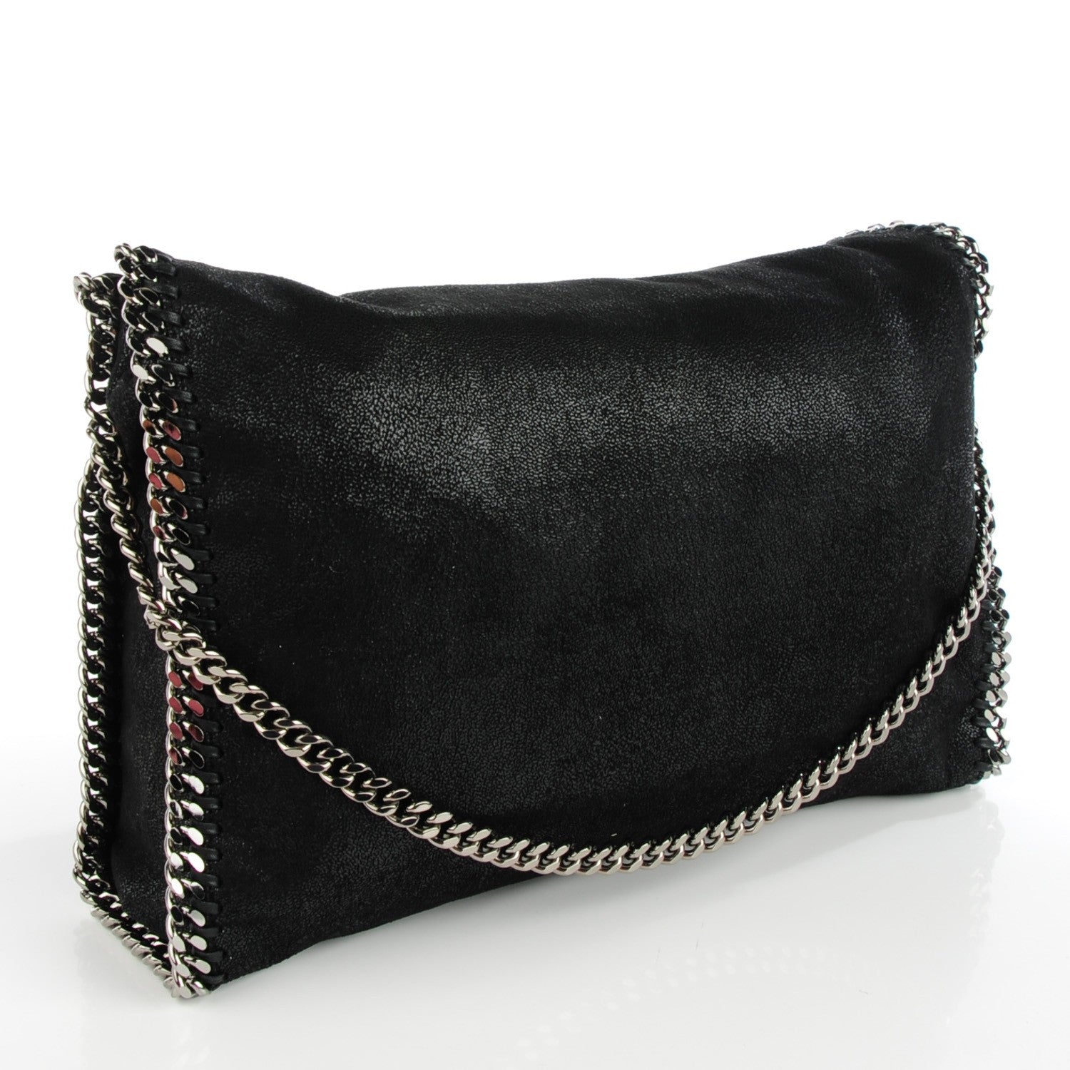 Stella McCartney Shaggy Deer Fold Over Falabella Tote Black 3 of 8