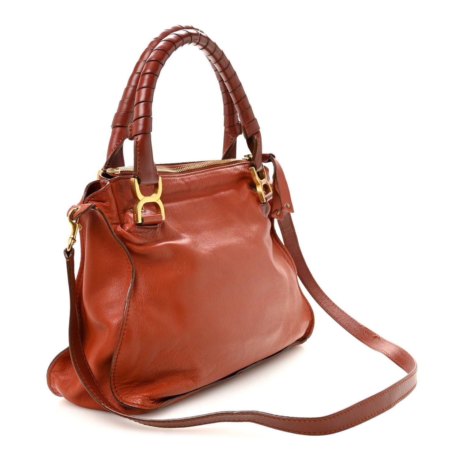 Chloe Calfskin Medium Marcie Satchel Maple Leaf 3 of 9