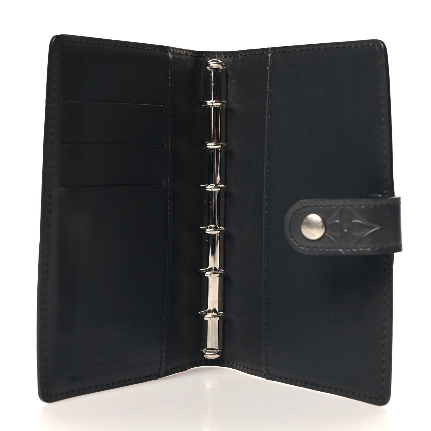 Louis Vuitton Mat Monogram Small Ring Agenda Cover Black 5 of 7