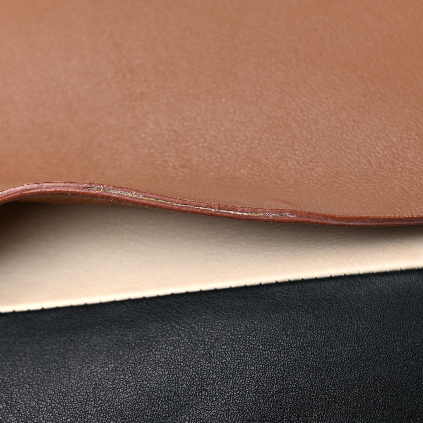 Smooth Calfskin Tri-Color All Soft Shoulder Bag Tan