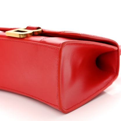 Balenciaga Shiny Box Calfskin Hourglass Top Handle Bag XS Bright Red 10 of 11