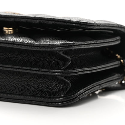 Chanel Caviar Quilted Mini Wallet On Chain WOC Black 10 of 11