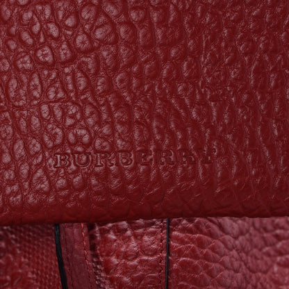 Burberry Signature Grain Calfskin Check Embossed Small Canterbury Tote Red 7 of 8