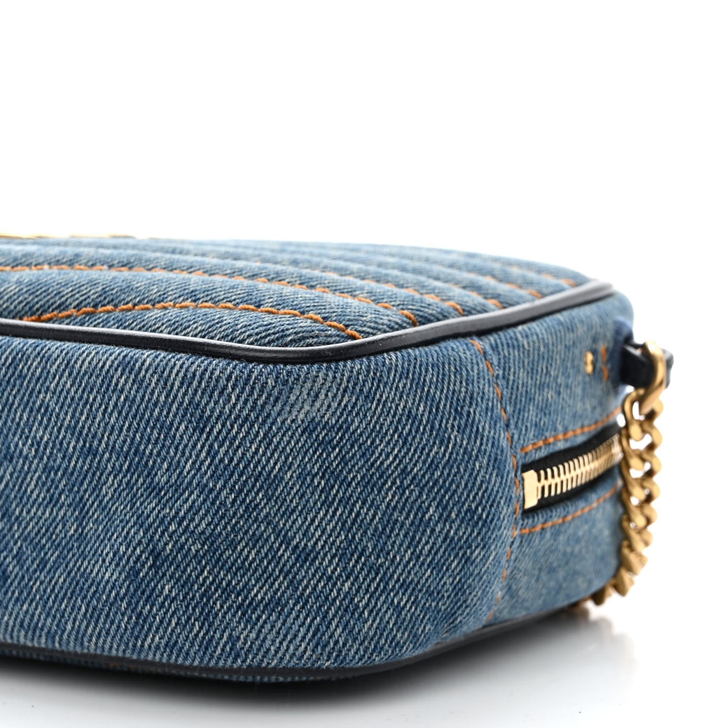Denim Matelasse Monogram Mini Lou Camera Bag California Blue