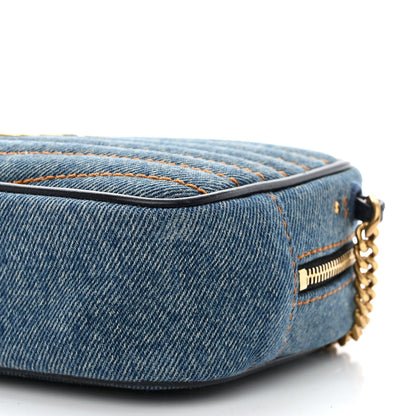 Saint Laurent Denim Matelasse Monogram Mini Lou Camera Bag California Blue 10 of 15