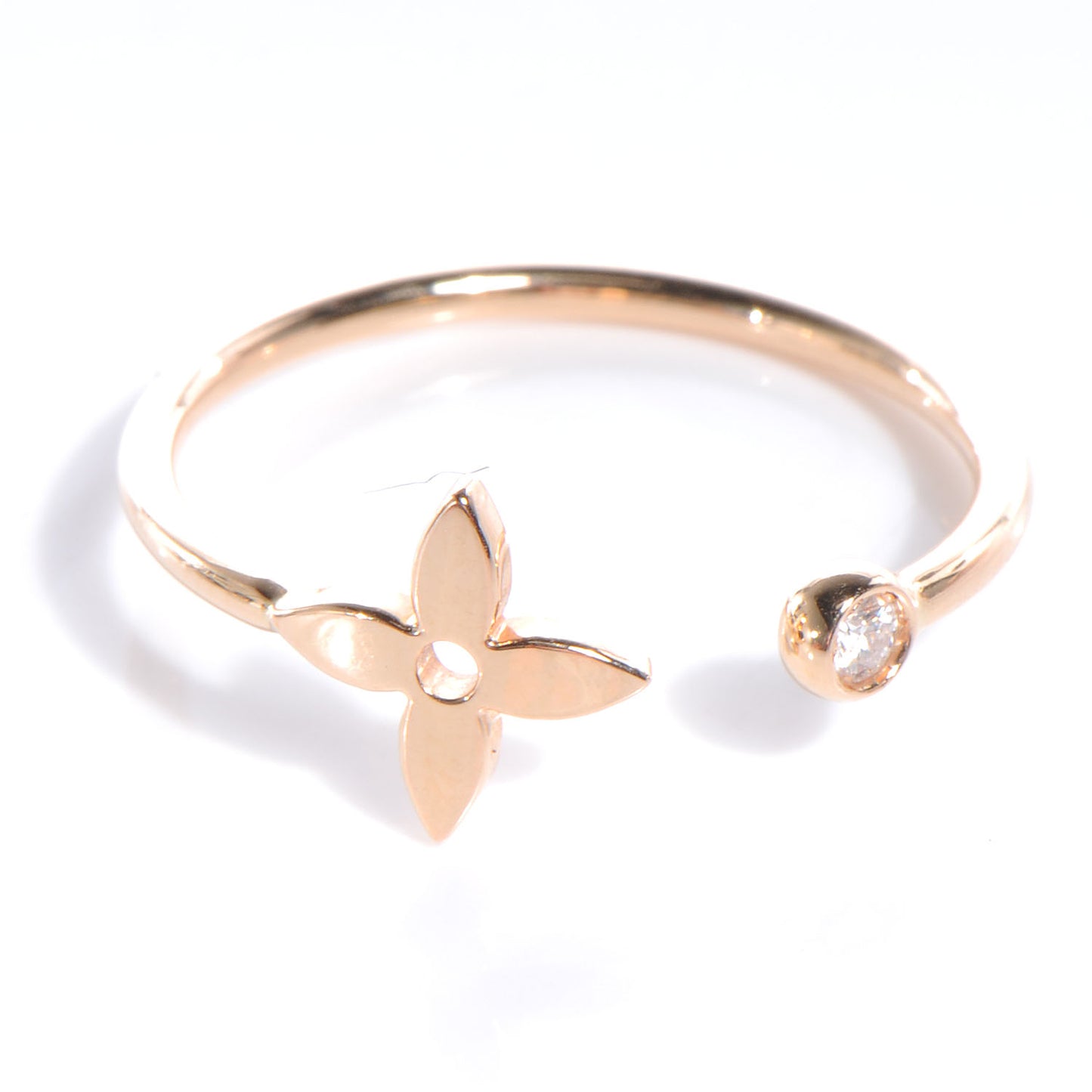 18k White Yellow Pink Gold Diamond Monogram Idylle Rings 58
