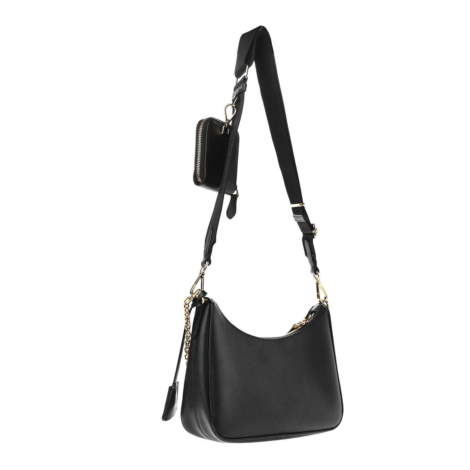 Prada Saffiano Lux Re-Edition 2005 Shoulder Bag Black 3 of 9