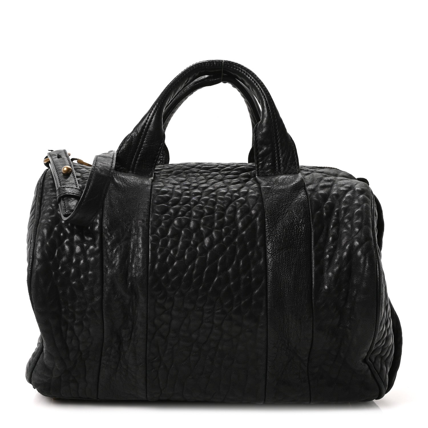 Alexander Wang Pebbled Lambskin Rocco Black Antique Brass Hardware 1 of 10