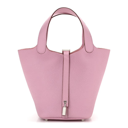 Hermes Taurillon Clemence Picotin Lock 18 PM Mauve Sylvestre 1 of 11