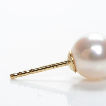 Tiffany 18K Yellow Gold 8mm Pearl Stud Earrings 4 of 6