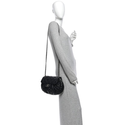 Chanel Washed Lambskin Quilted Large Chain Around Flap Black 2 of 10