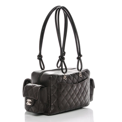 Chanel Calfskin Quilted Small Cambon Multipocket Reporter Dark Brown 3 of 8