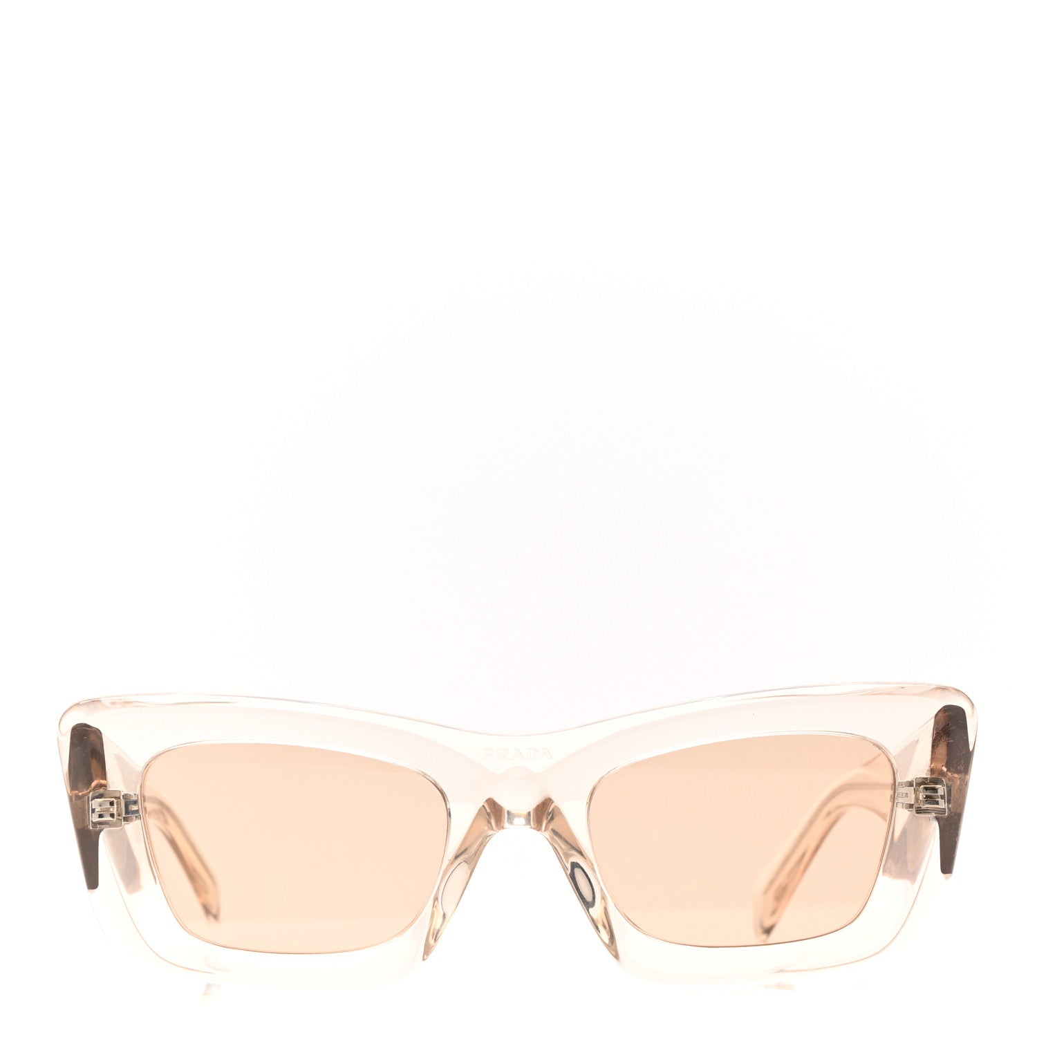 Prada Cat Eye Sunglasses SPR 13Z Transparent Beige 2 of 8