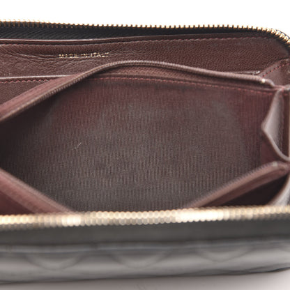 Chanel Lambskin Quilted Large Gusset Zip Around Wallet Black 15 of 15