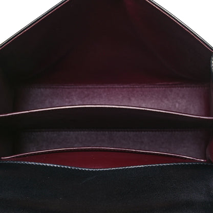 Saint Laurent Smooth Calfskin Medium Classic Monogram Cassandra Top Handle Black Rouge Legion 9 of 13