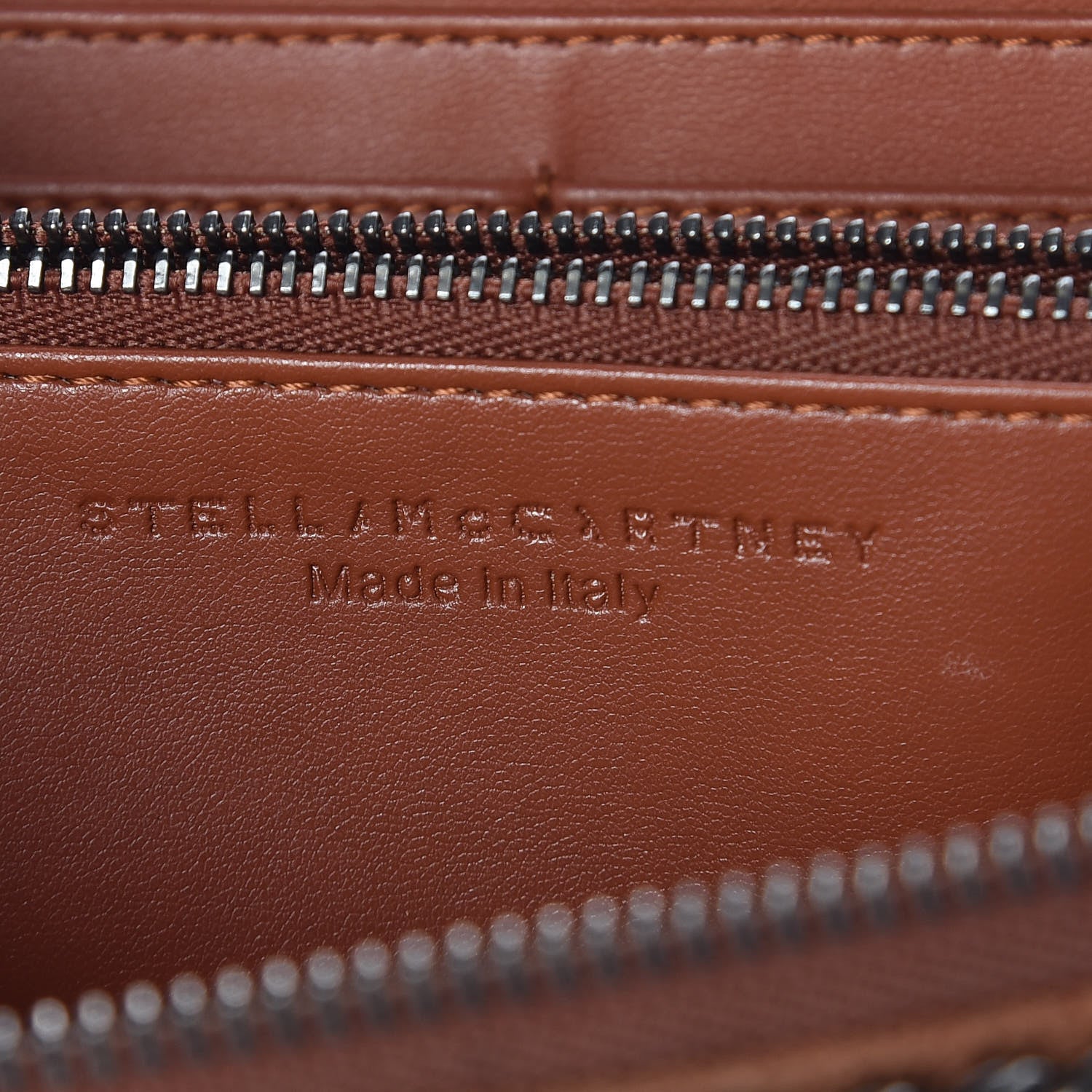 Stella McCartney Shaggy Deer Falabella Zip Around Wallet Brandy 6 of 6