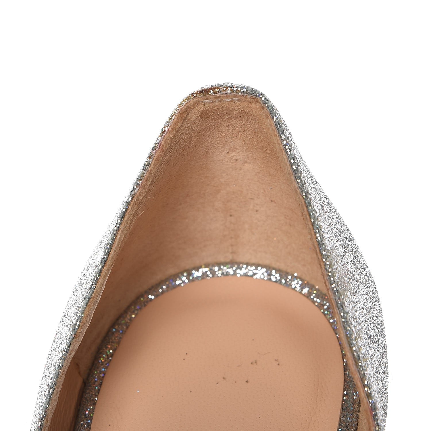 Christian Louboutin Mini Glitter Helmour 100 Pumps 36.5 Silver 9 of 14