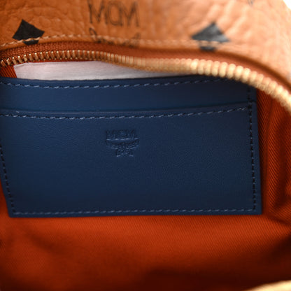 MCM Visetos X-Mini Stark Backpack Cognac Blue 6 of 9