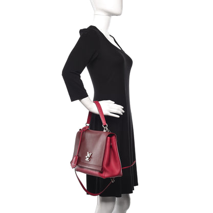 Louis Vuitton Calfskin Lockme II Top Handle Grenat Dahlia 2 of 10