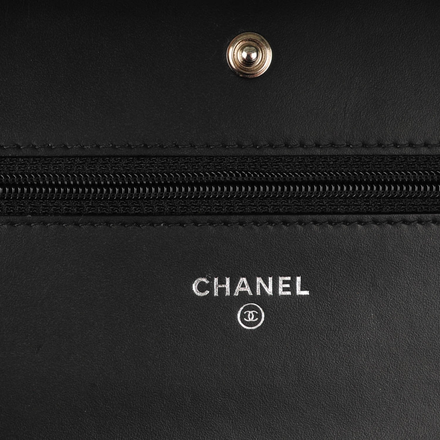 Chanel Caviar Timeless CC Wallet On Chain WOC Black 6 of 8