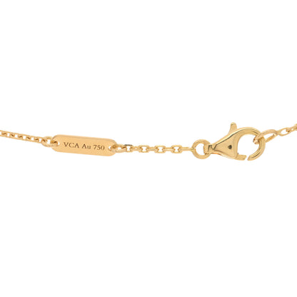 Van Cleef & Arpels 18K Yellow Gold Black Onyx Vintage Alhambra Pendant Necklace 3 of 4