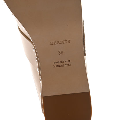 Hermes Calfskin Calya Mules 39 Hetre 6 of 8