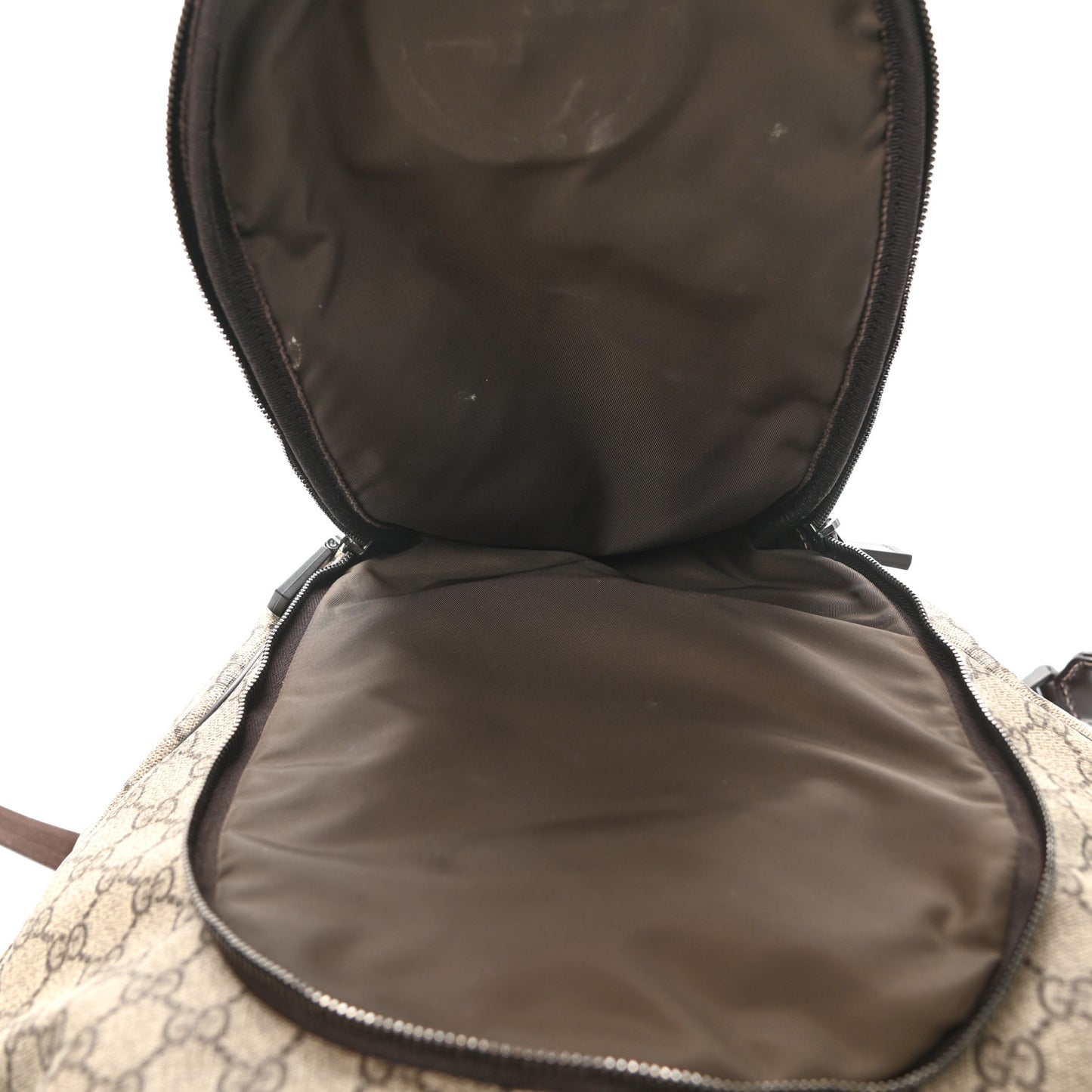 GG Plus Monogram Interlocking G Medium Backpack Dark Brown