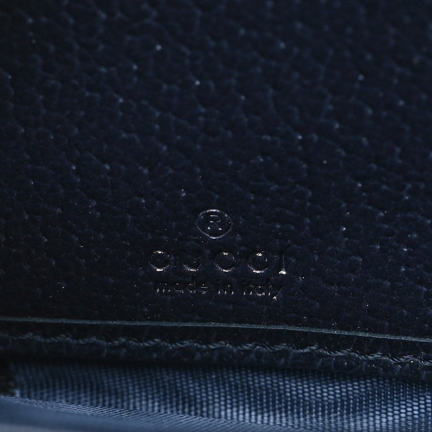 GG Supreme Monogram Textured Dollar Calfskin Web Ophidia Zip Around Wallet Beige Blue