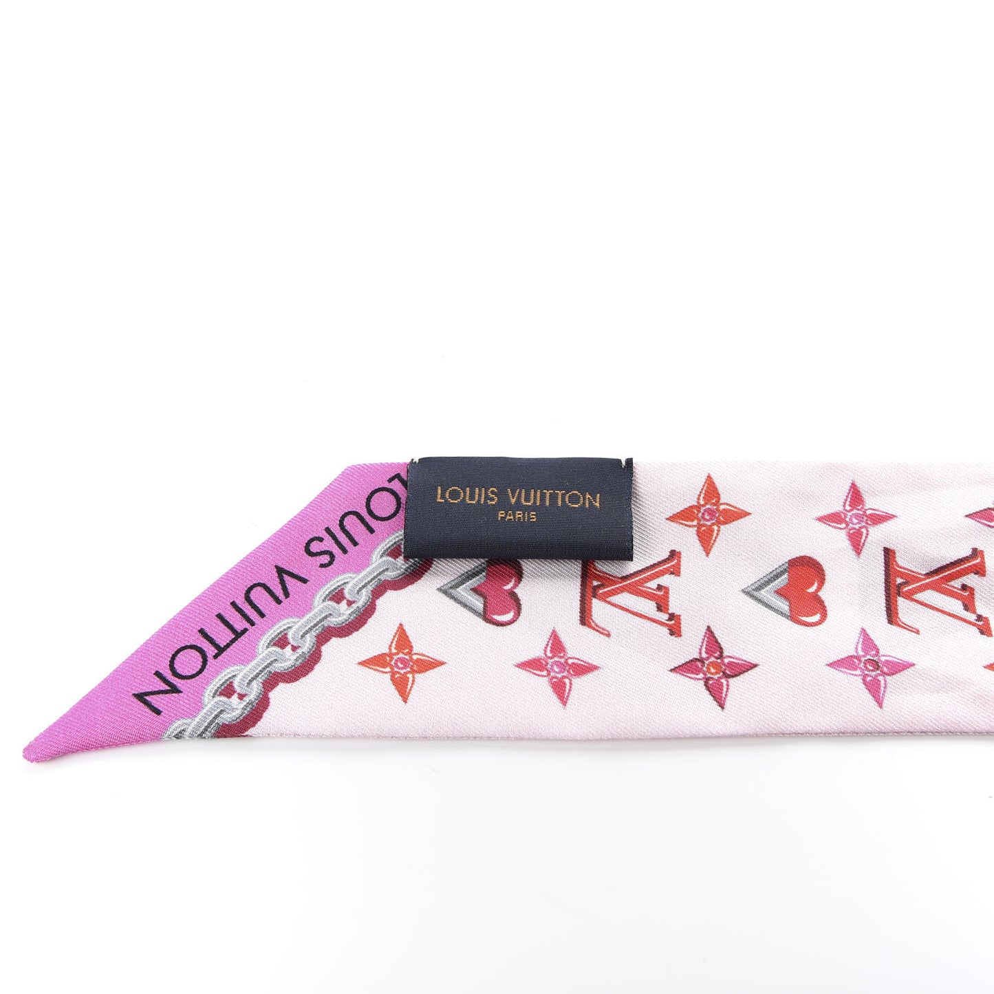 Silk Lucky Monogram BB Bandeau Rose Pop