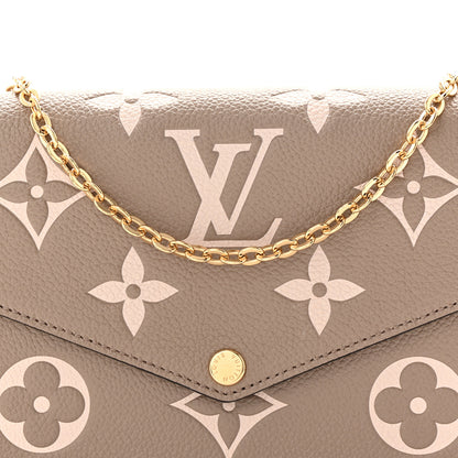 Louis Vuitton Empreinte Monogram Giant Felicie Pochette Tourterelle Creme 8 of 10