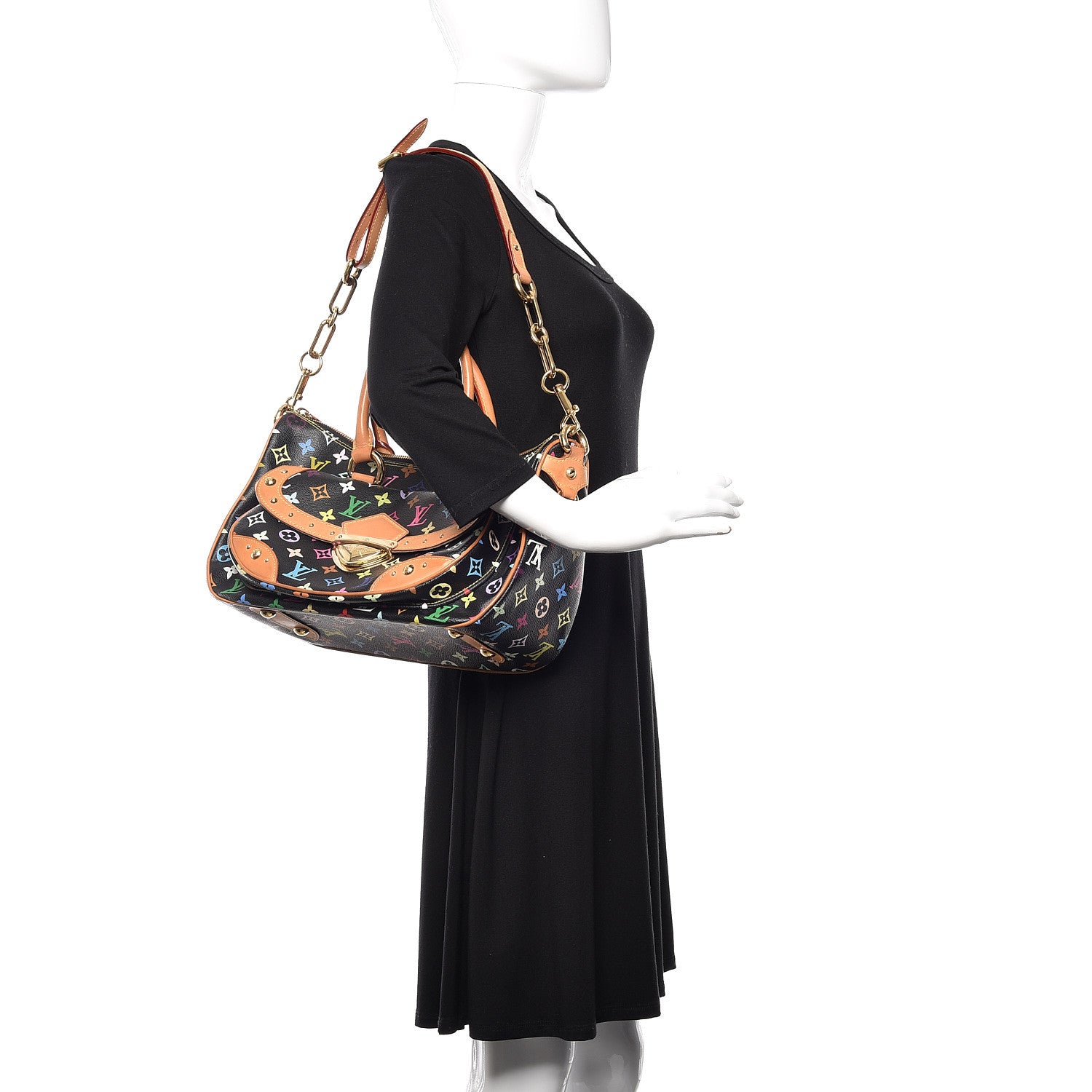 Louis Vuitton Monogram Multicolor Rita Black 2 of 9