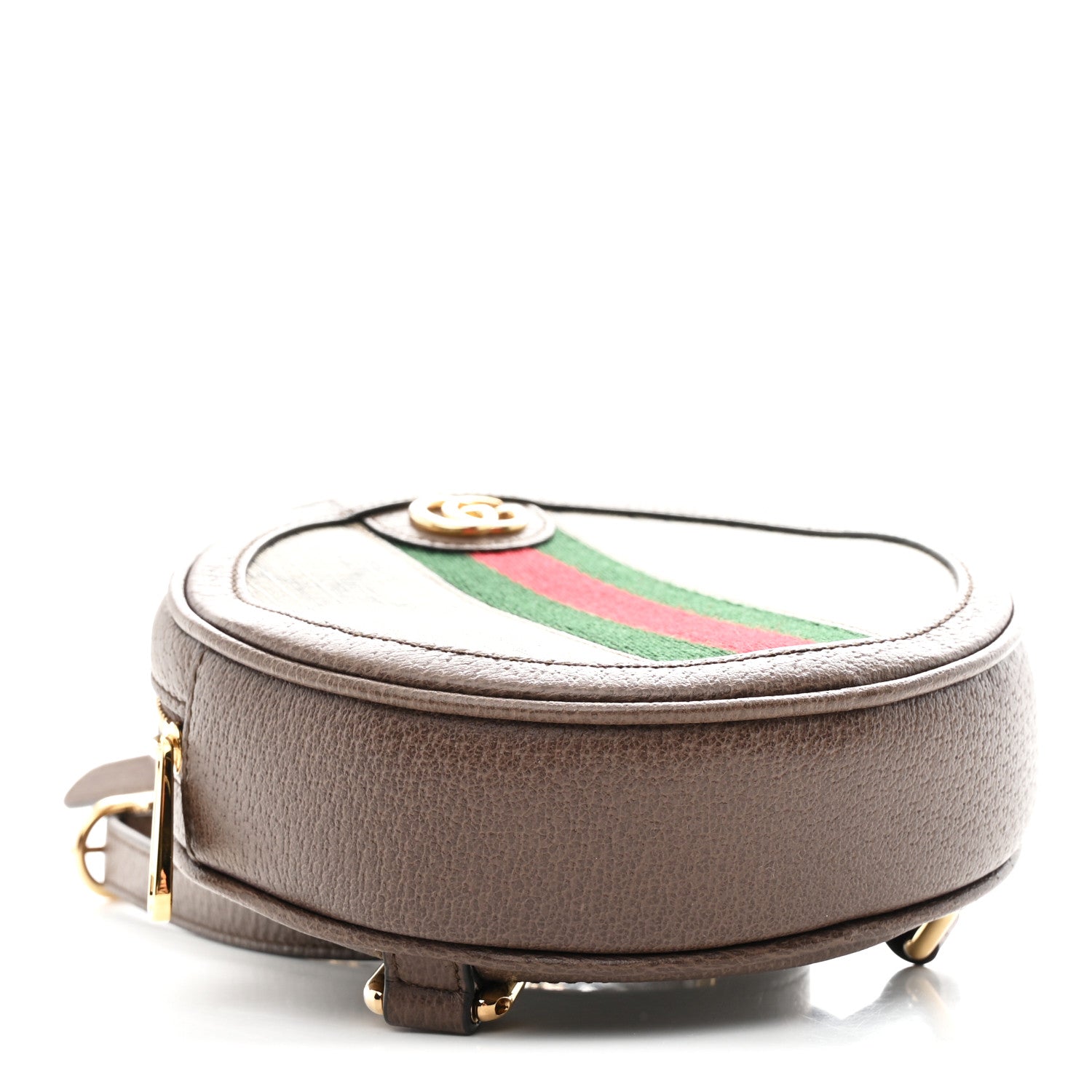 Gucci GG Supreme Monogram Web Mini Ophidia Round Backpack Brown 4 of 11