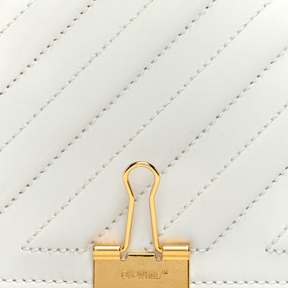 Off-White Calfskin Padded Diag Baby Binder Flap Bag White 7 of 9