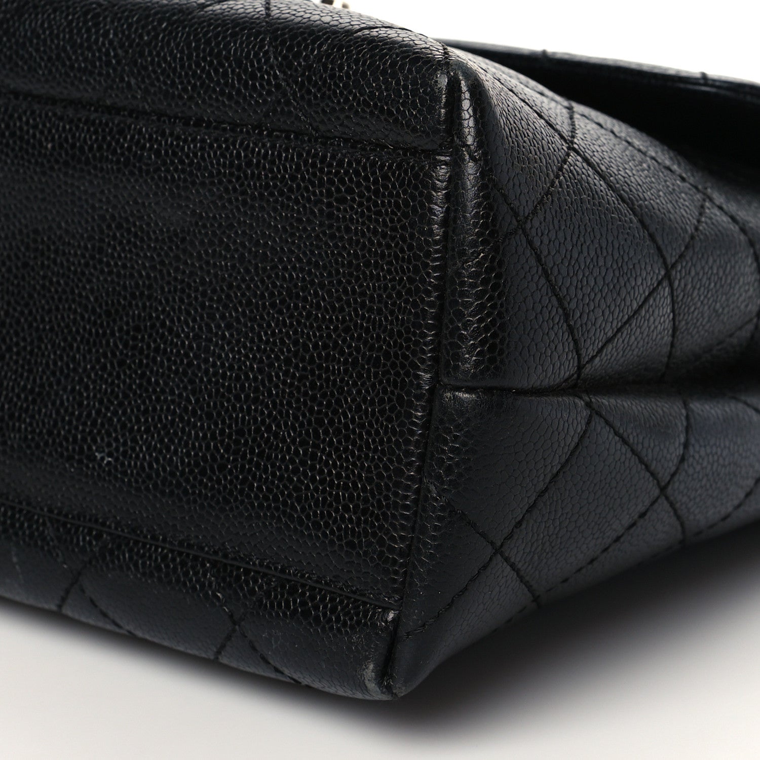 Chanel Caviar Quilted Jumbo Kelly Flap Black 7 of 10