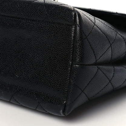 Chanel Caviar Quilted Jumbo Kelly Flap Black 7 of 10