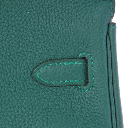 Hermes Togo Birkin 25 Malachite 32 of 35