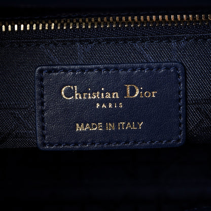 Christian Dior Lambskin Cannage Small Lucky Badges My Lady Dior Navy 6 of 10