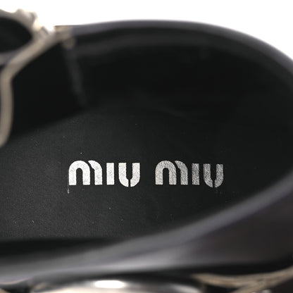 Miu Miu Calfskin Harness Engineer Boots 35 Black 9 of 14
