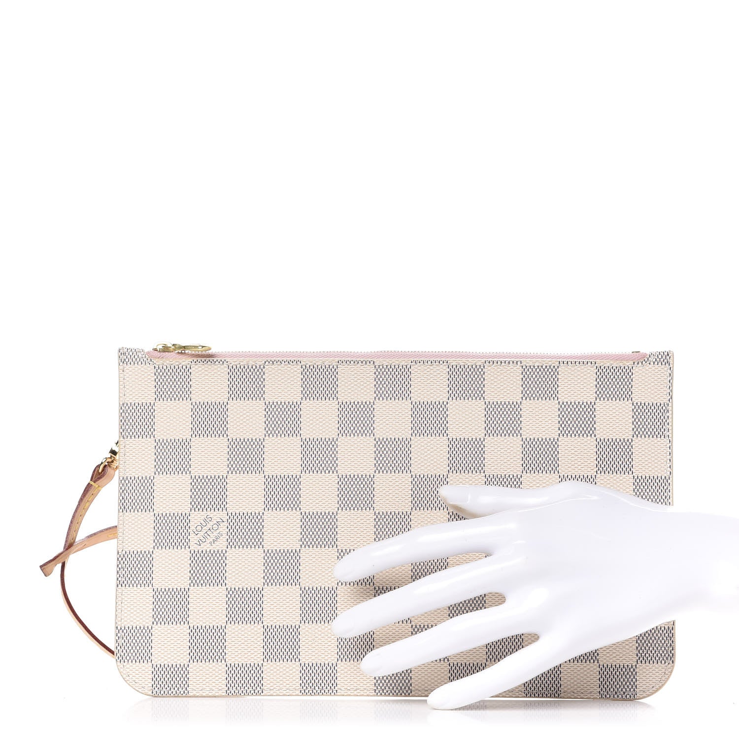 Louis Vuitton Damier Azur Neverfull MM GM Pochette Rose Ballerine 2 of 7