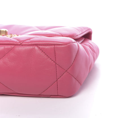 Chanel Goatskin Quilted Medium 19 Flap Dark Pink 10 of 11