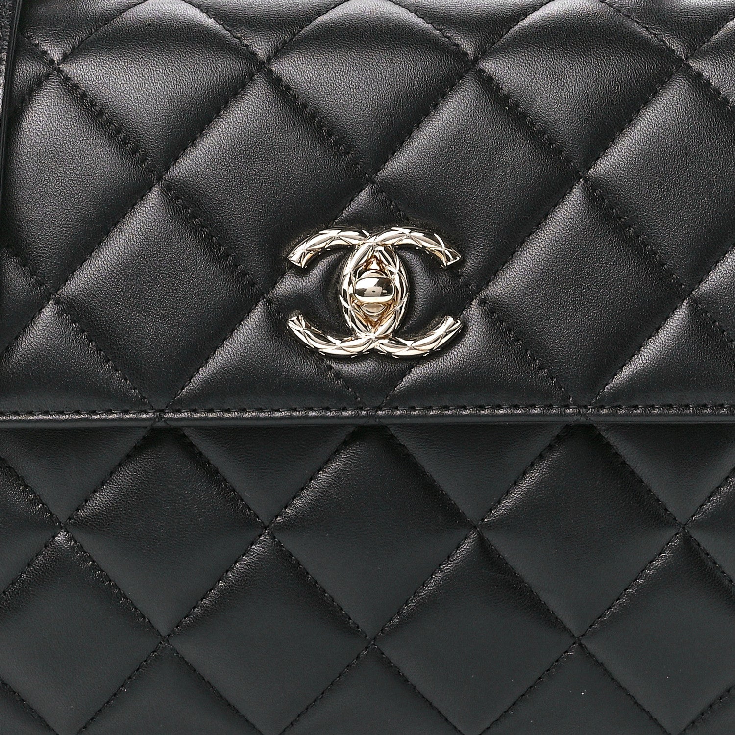 Chanel Lambskin Quilted Small Trendy CC Dual Handle Flap Bag Black 9 of 12