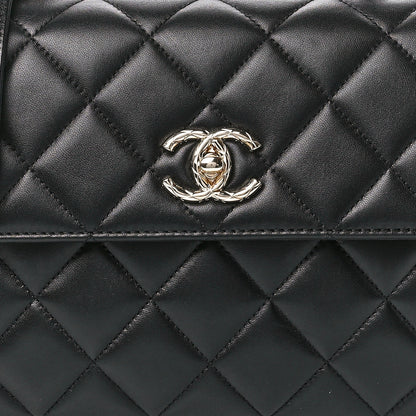 Chanel Lambskin Quilted Small Trendy CC Dual Handle Flap Bag Black 9 of 12