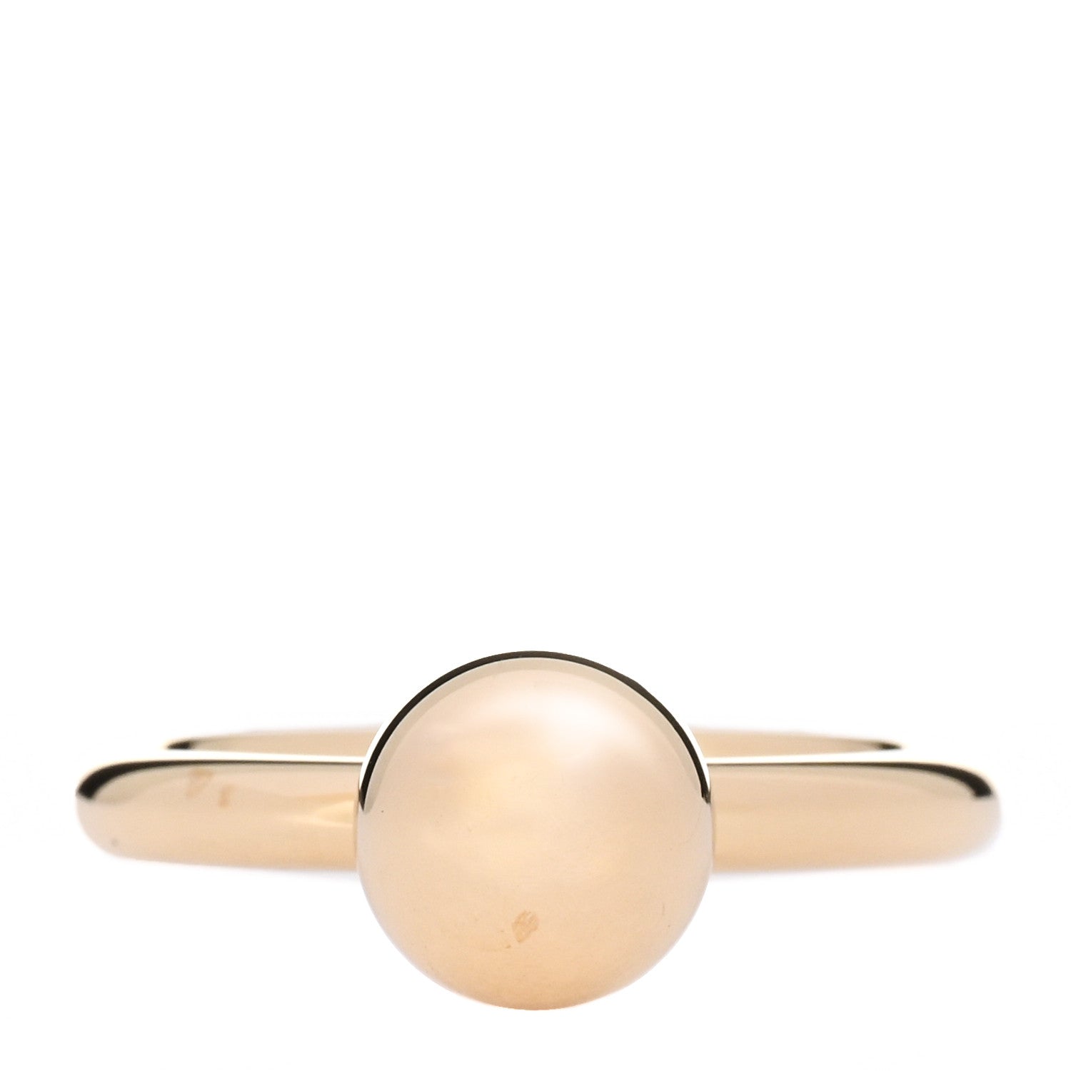 Tiffany 18K Yellow Gold 8mm Hardwear Ball Ring 52 6 1 of 6
