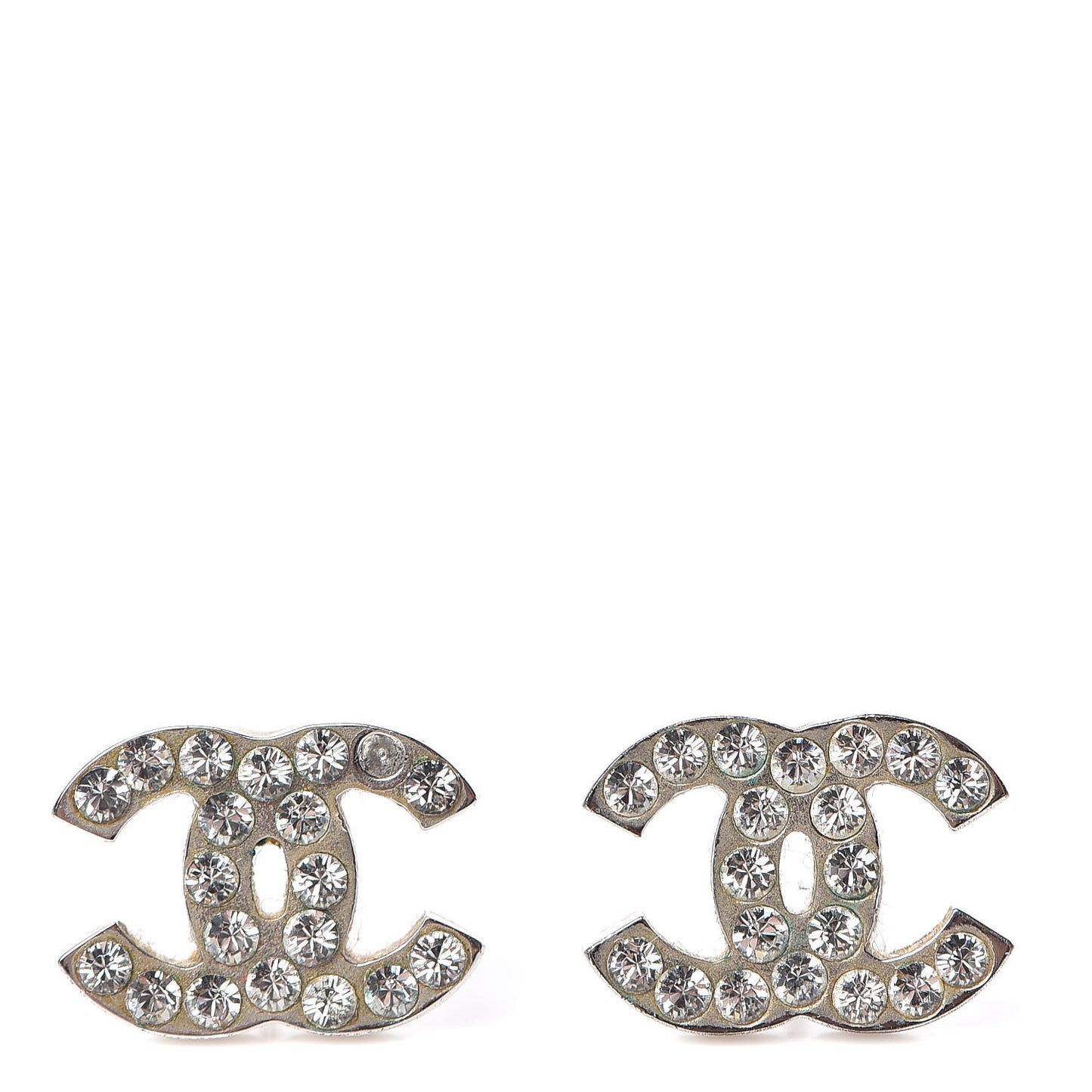Crystal Mini Timeless CC Earrings Silver