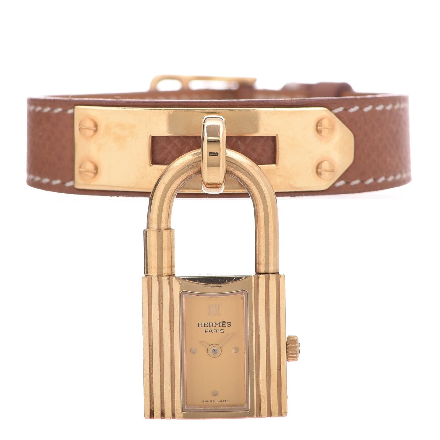 Stainless Steel Courchevel 20mm Kelly Cadena Quartz Watch Gold