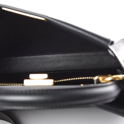 Fendi Vitello Seta Shiny Nappa Medium Peekaboo Iconic Satchel Black 6 of 12